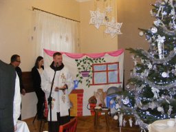 Spotkanie wigilijne mieszkańców z rodzinami