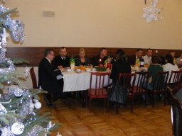 Spotkanie wigilijne mieszkańców z rodzinami